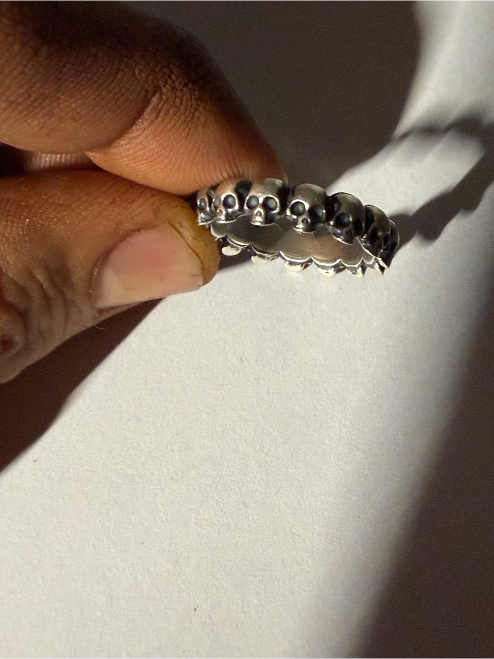 King baby 925 Skull Band Ring - sterling silver